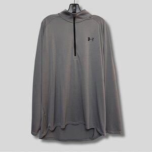 Under Armour Men's Tech Gray Quarter Zip Pullover Loose Fit